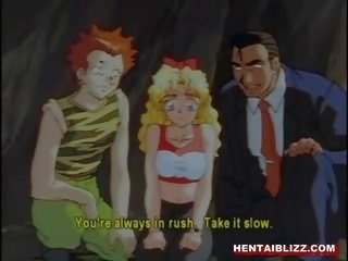 Blondynka hentai ciężko grupowe w the cave