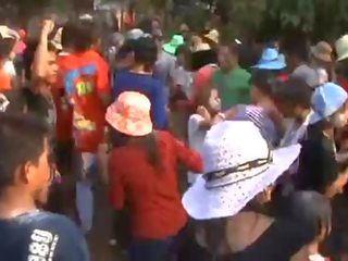 Nước thái lan làng cô gái nóng bỏng nhảy trong public- p
