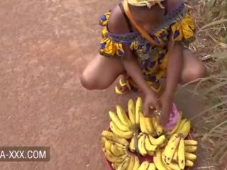 Czarne banan seller młody kobieta uwiedziony na za marvellous seks