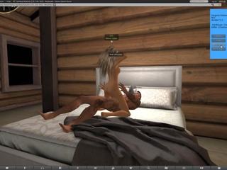 Virgin in Second Life, Free Online Mobile sex movie 97