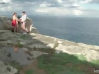 Giovane tedesco coppia cazzo pubblico a vacanza su mallorca