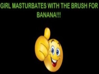 Tempting Ms Masturbates with the Brush for My Big Banana