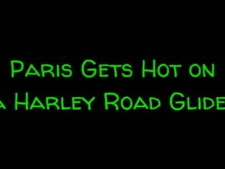 Paris gets tremendous on a Harley Road Glide, HD porn 0e
