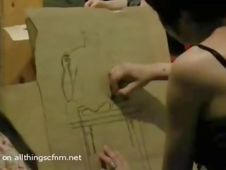 Oděná žena nahý mužské drawing akt výkon umění