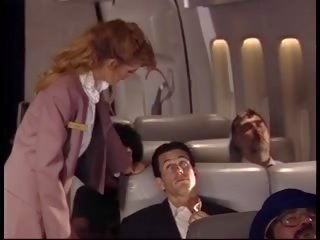 飞行 服务员 得到 喷射 日志 性交 脏 电影 在 平面 到 一 marvellous 热 到 trot passenger