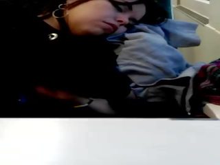 Senhora a dormir fetiche em comboio espião dormida en tren